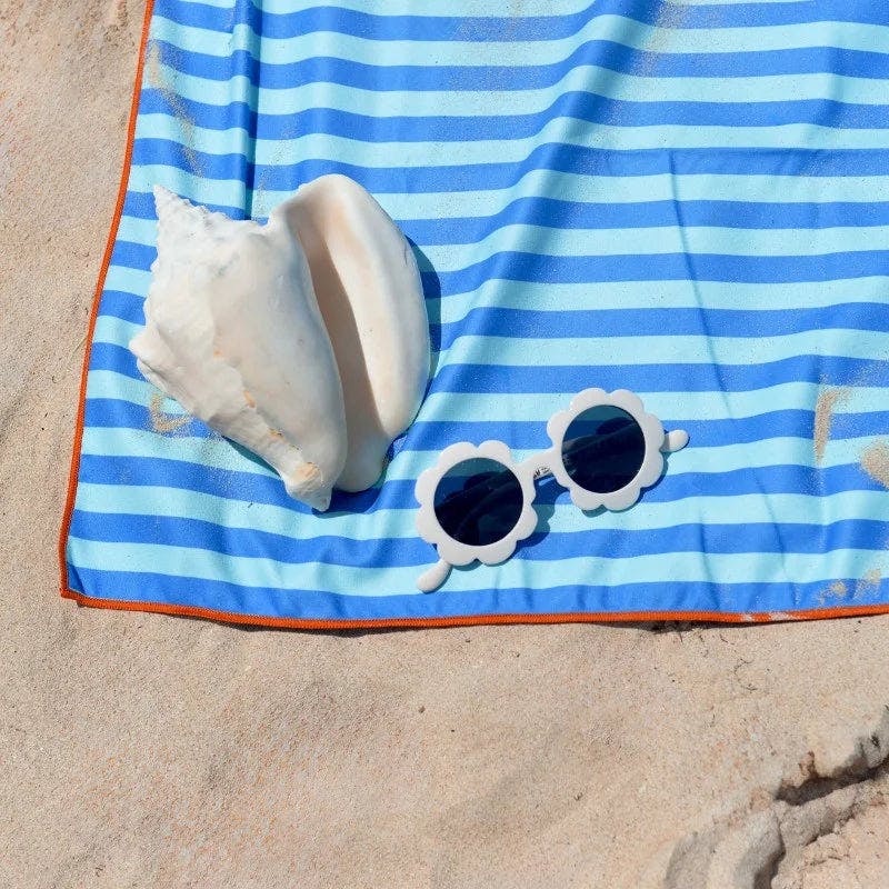 Quut Beach Bag Set Ocean + Road Blue Play Towel