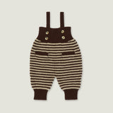 Baby Acorn Knit Ribbed Bodice Sleeveless Strap Jumper