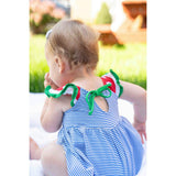 Seersucker Swimsuit With Watermelon
