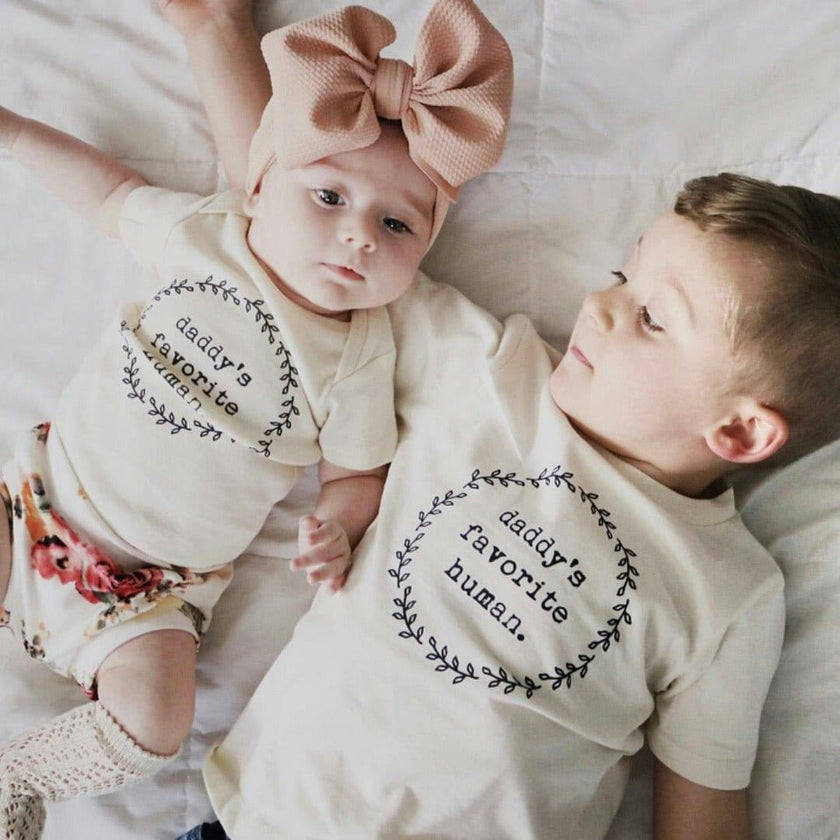 Daddy’s Favorite Human Organic Kids T-Shirt
