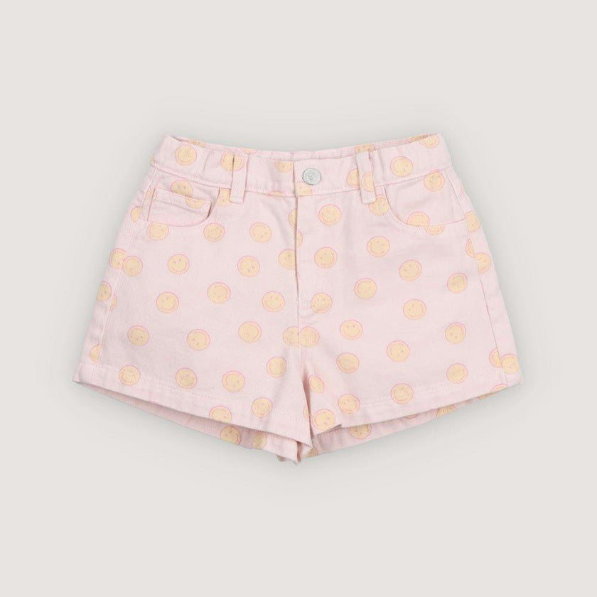 SmileyWorld® Denim Short Smiley Print