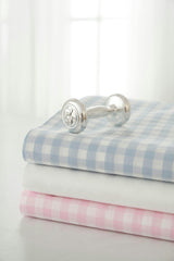 Luxe Premium Cotton Pink Gingham Crib Sheet