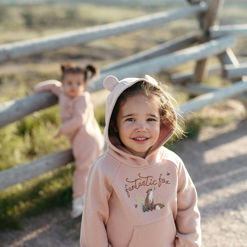 Dusty Rose Ear Hoodie