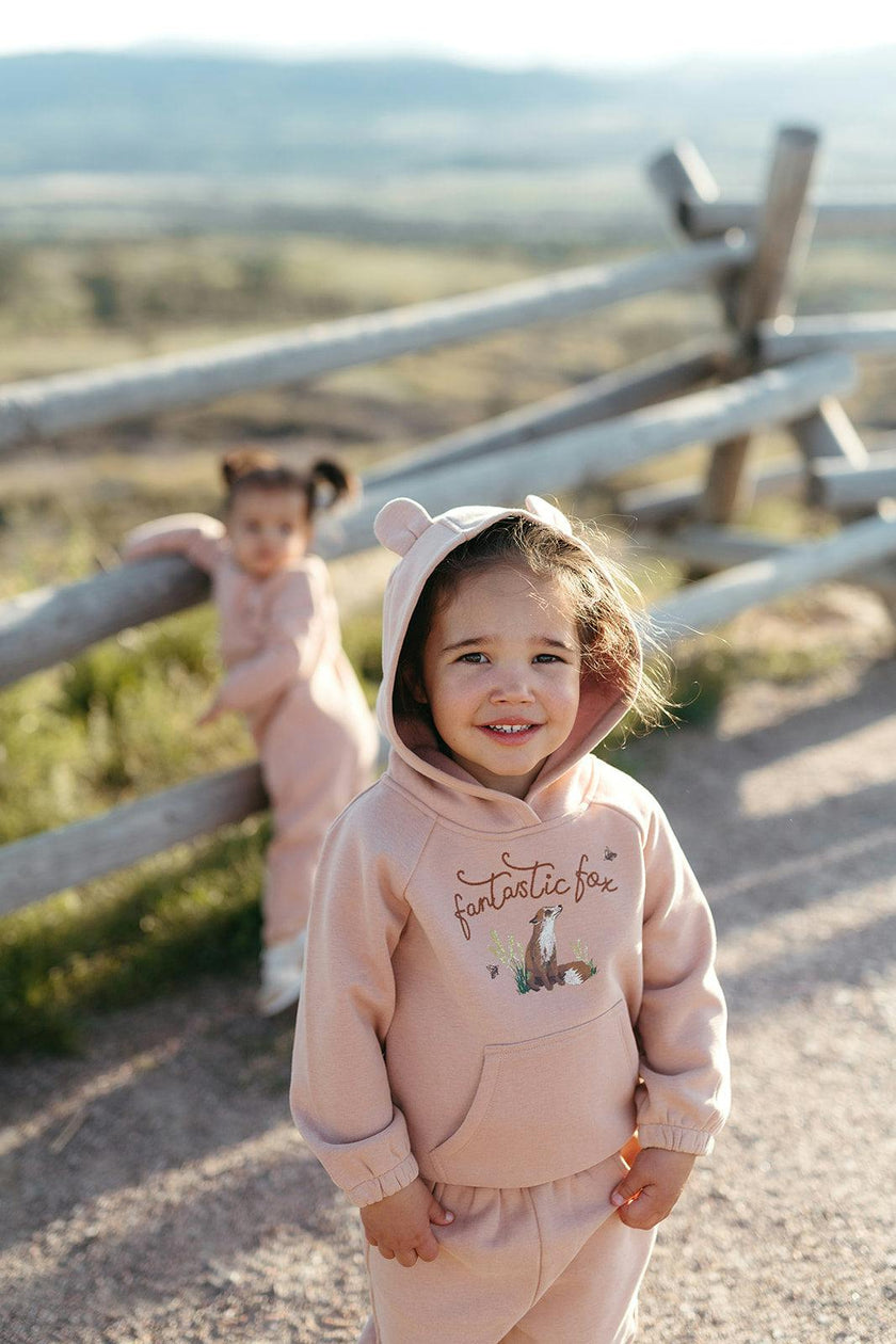 Dusty Rose Ear Hoodie
