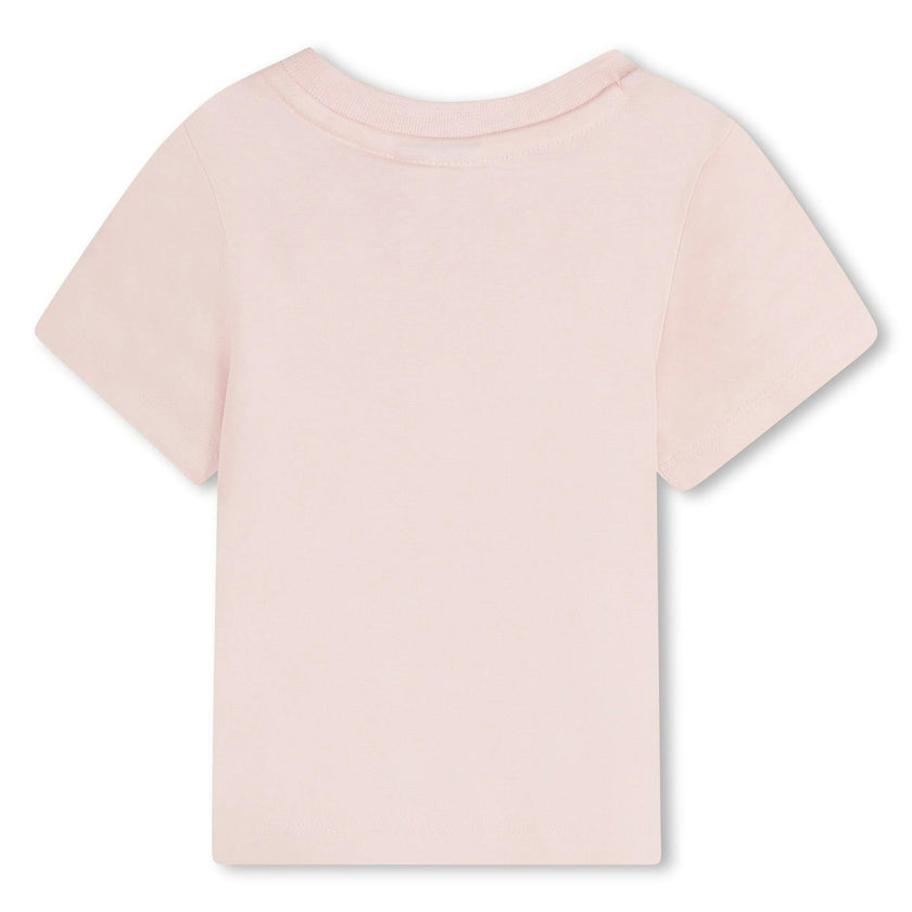 Pink Short Sleeve Imprint Logo T-Shirt