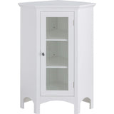 Madison Wooden Corner Floor Cabinet with Glass Door