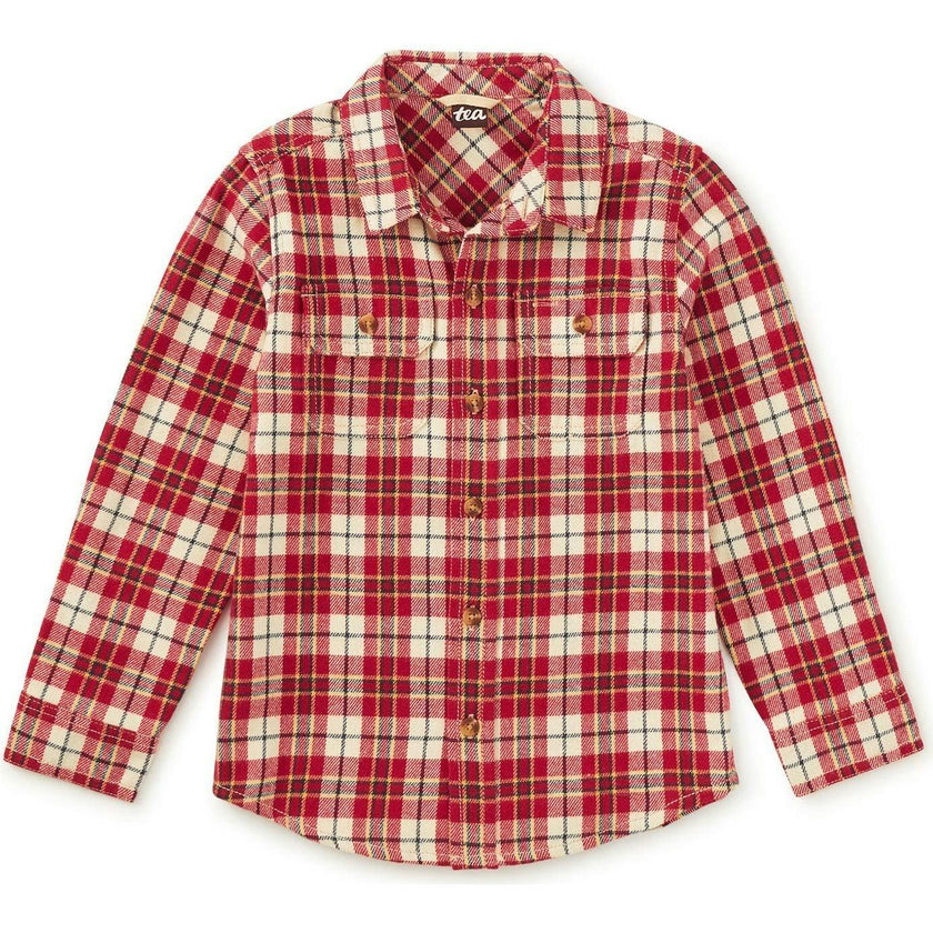 Flannel Button Up Shirt, Multi