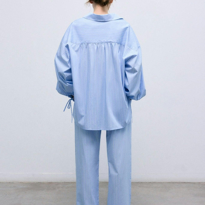 Aura Woman Shirt Vista Blue Stripes