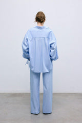 Aura Woman Shirt Vista Blue Stripes