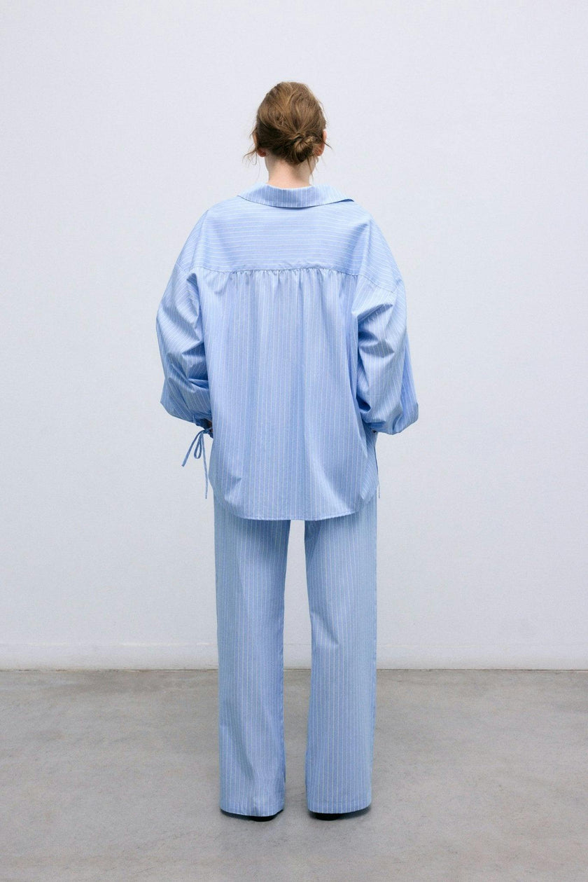Aura Woman Shirt Vista Blue Stripes