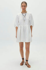 Alcala Linen Dress - Off White