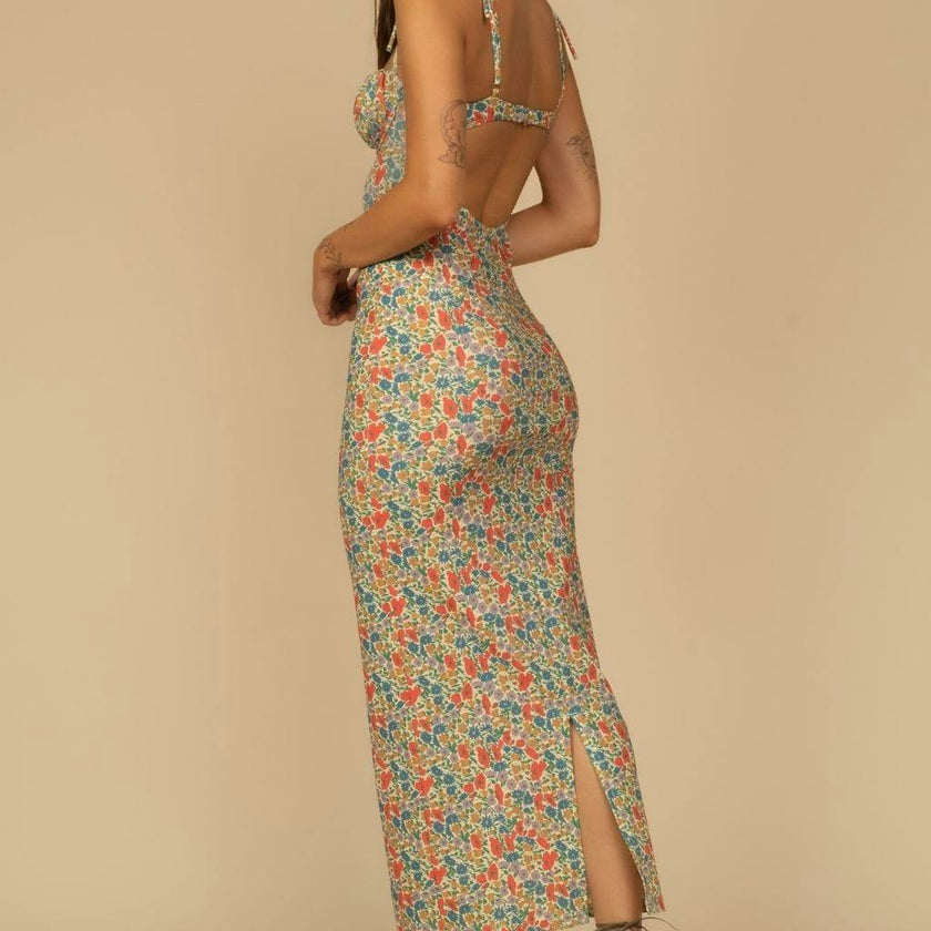 Petal Long Slip Dress