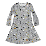 Casper Halloween Bamboo Girls' Long Sleeve Dress