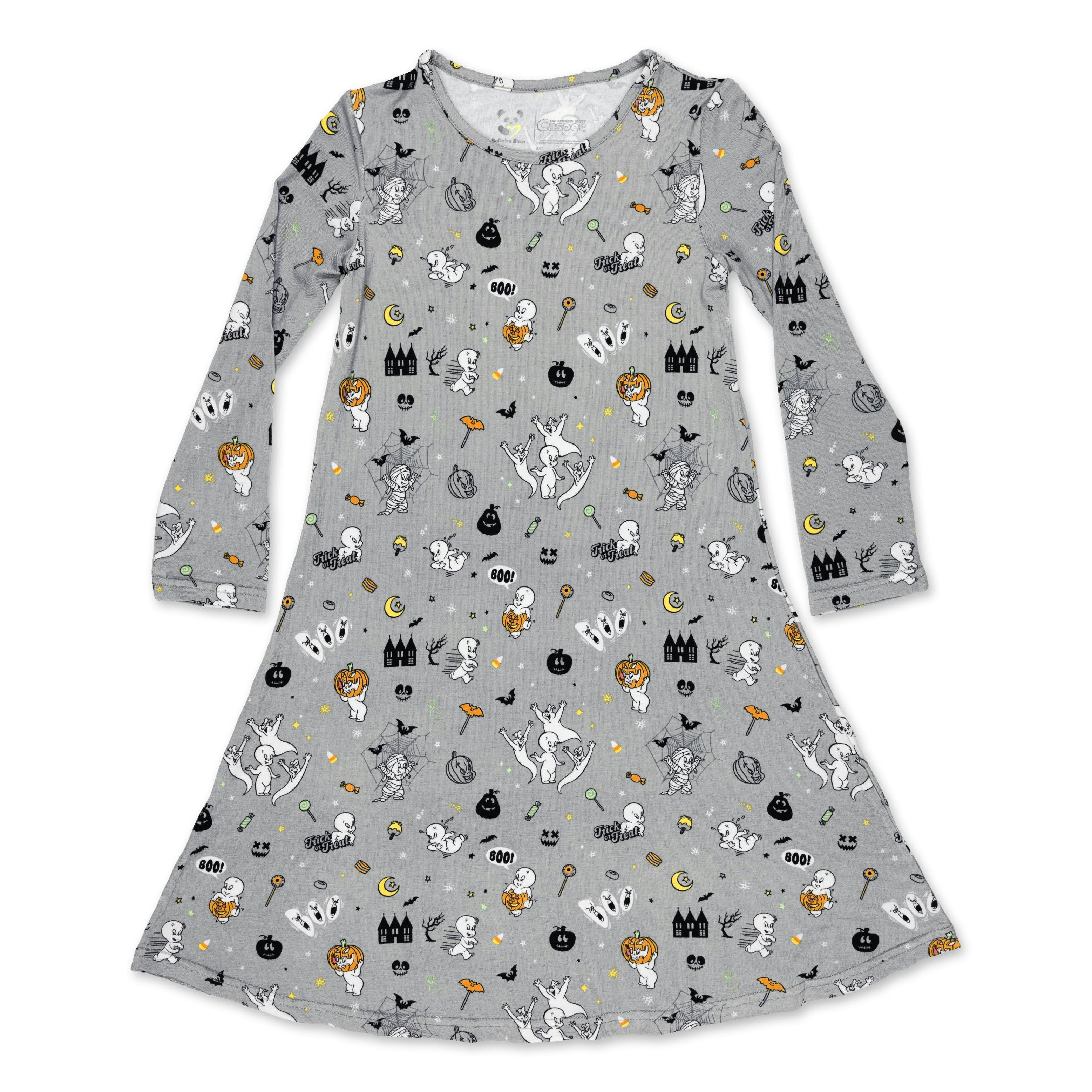 Casper Halloween Bamboo Girls' Long Sleeve Dress