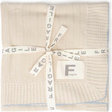 Knit Blanket Sand/Blue