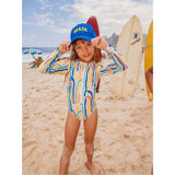 Long Sleeve One-Piece Swimsuit, Green