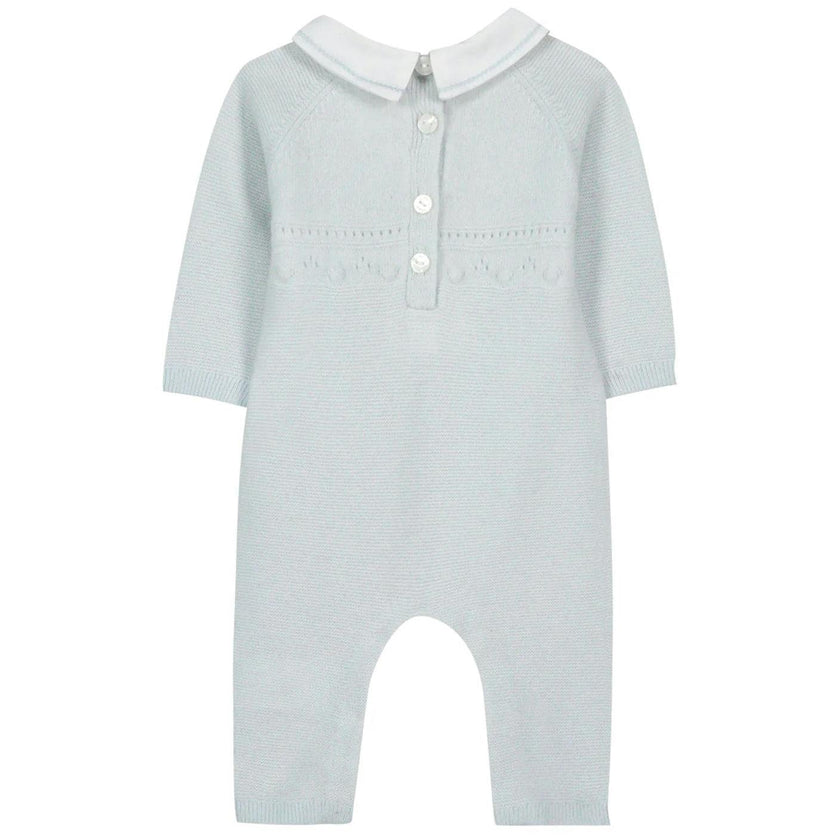 TARTINE ET CHOCOLAT Cashmere Blend Knit Jumpsuit - Bleu Ciel