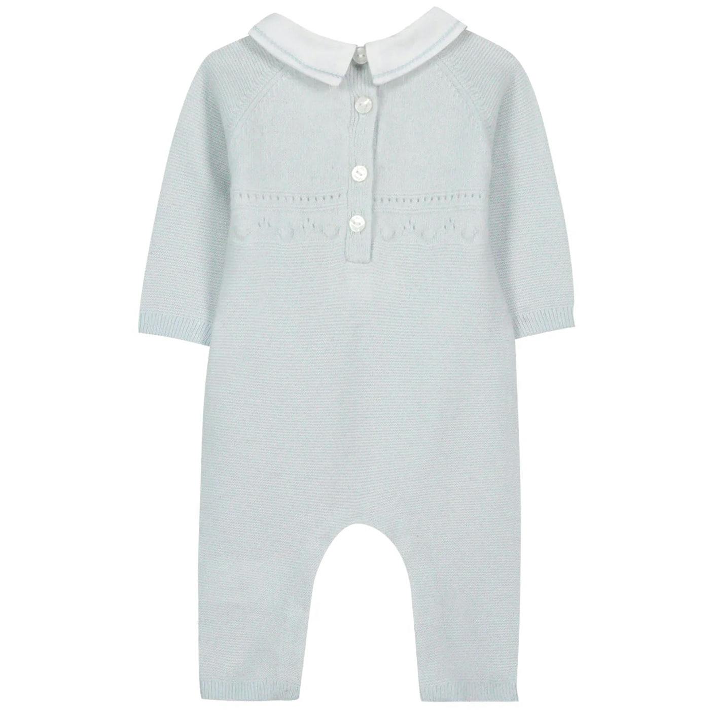 TARTINE ET CHOCOLAT Cashmere Blend Knit Jumpsuit - Bleu Ciel