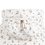 White Floral Hooded Jacket & Mitten Set