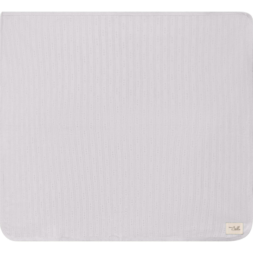 Pointelle Ribbed Blanket Blue Mist