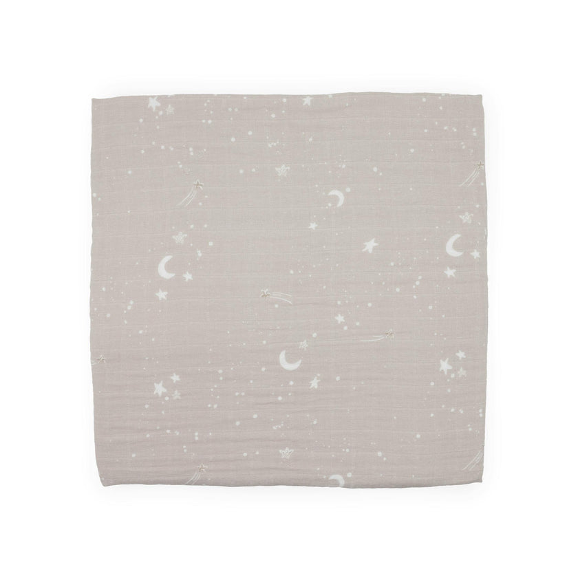 Organic Cotton Muslin Swaddle Blanket - Moon Dust