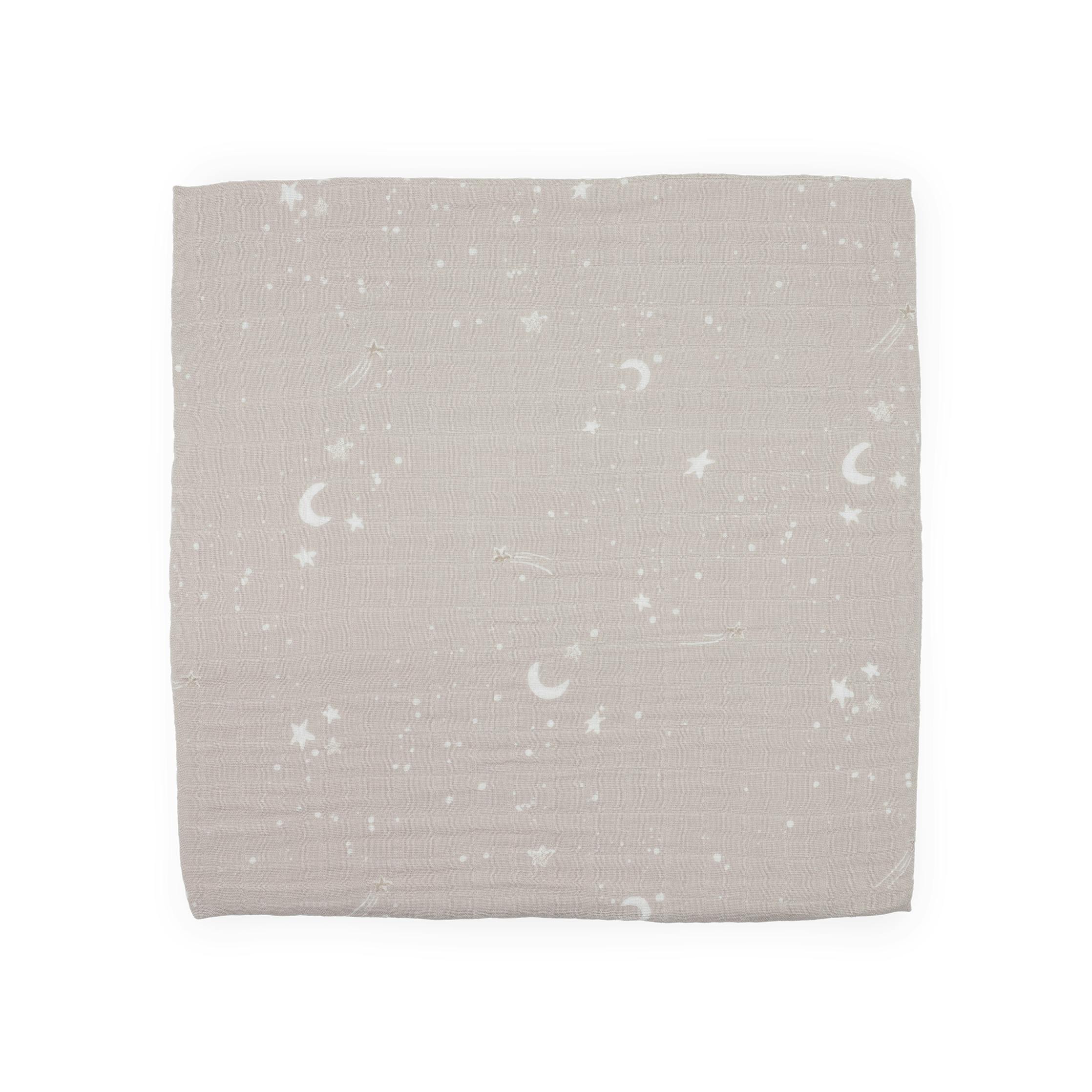 Organic Cotton Muslin Swaddle Blanket - Moon Dust