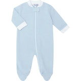 Blue Bubble Zipper Footie