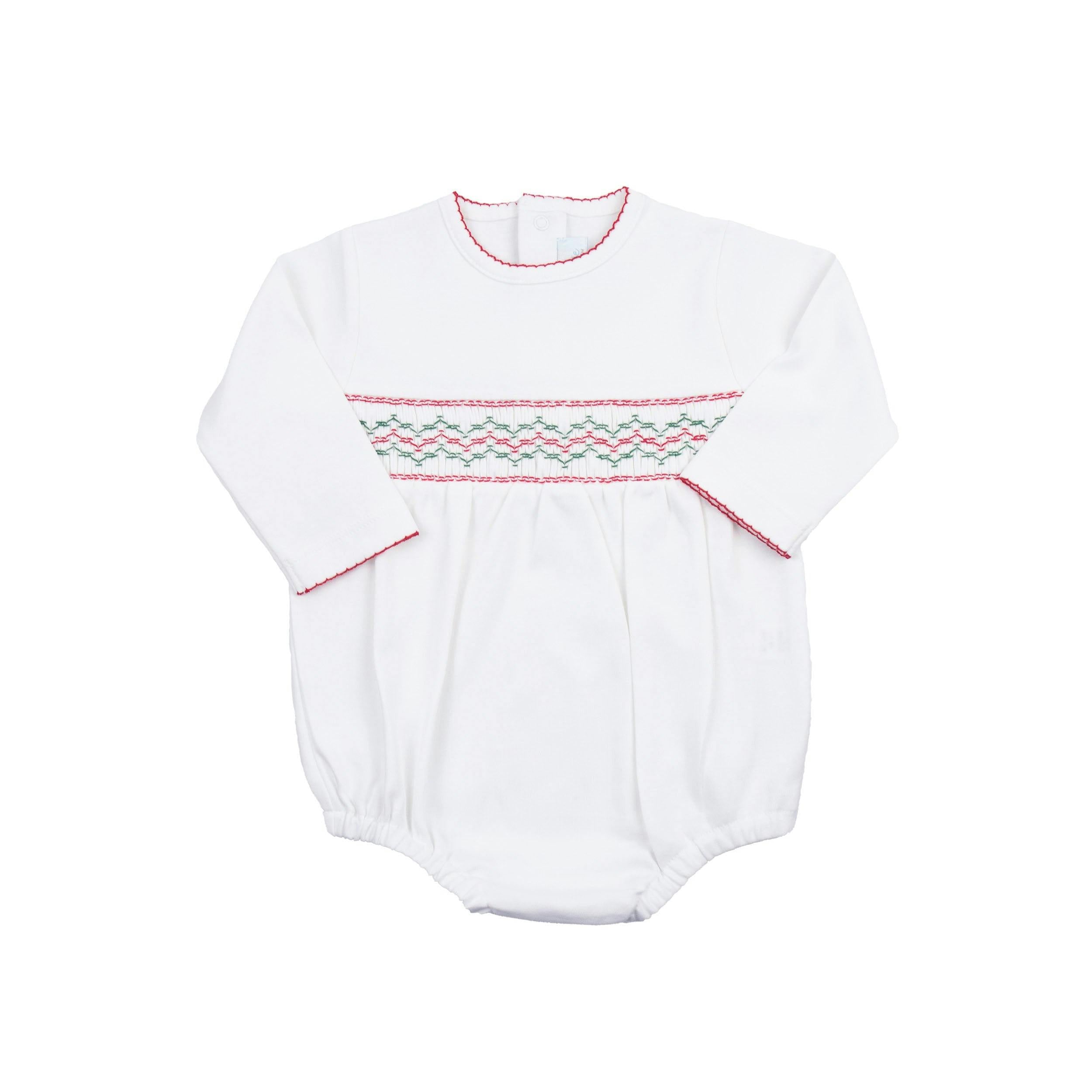 Christmas Smocked Bubble Romper