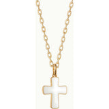 Personalized Christening Or Communion Enamel Necklace, 14k Gold Plated