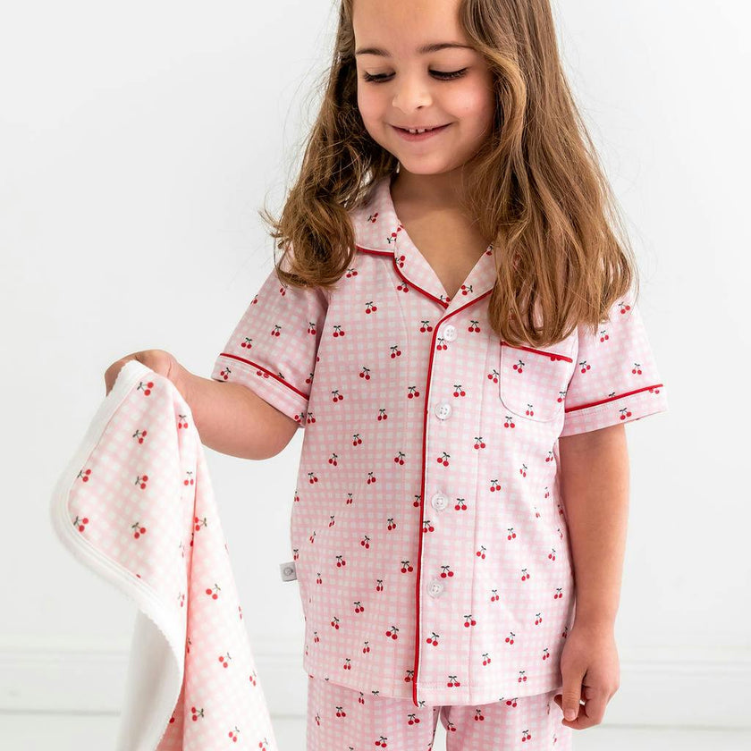 Cherries Pima Cotton Baby Blanket