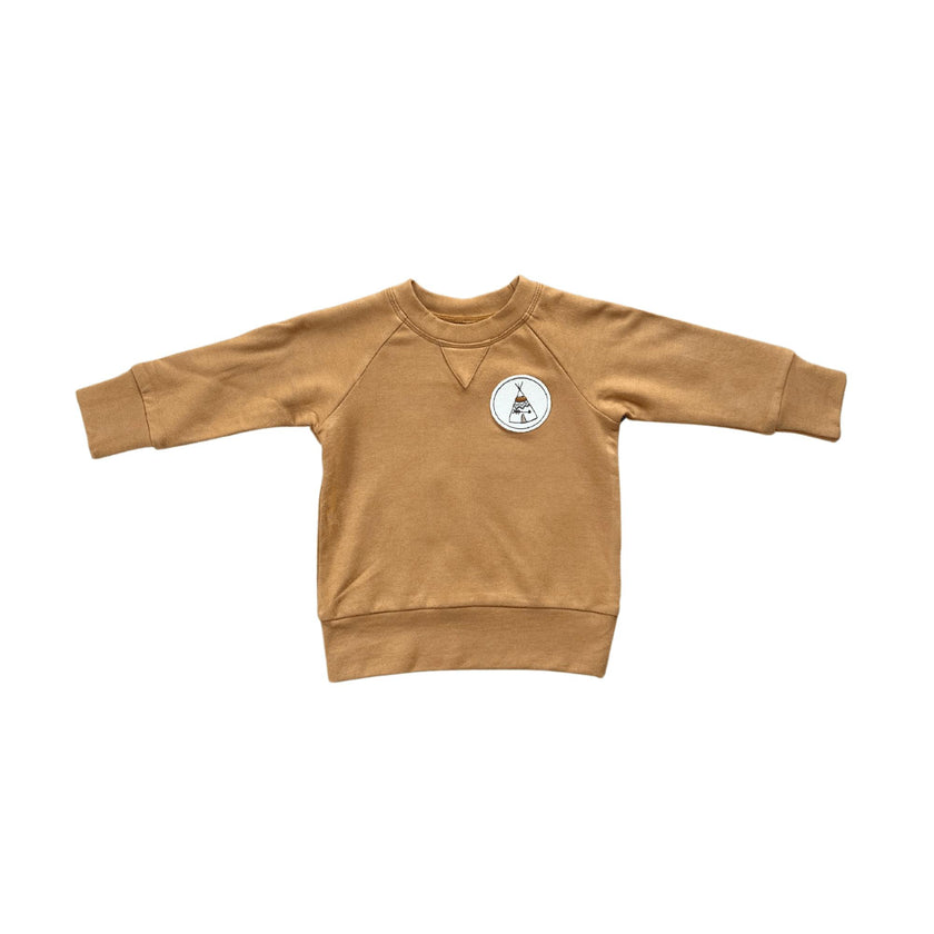 Girl's Raglan Sweatshirt Slate Daisy