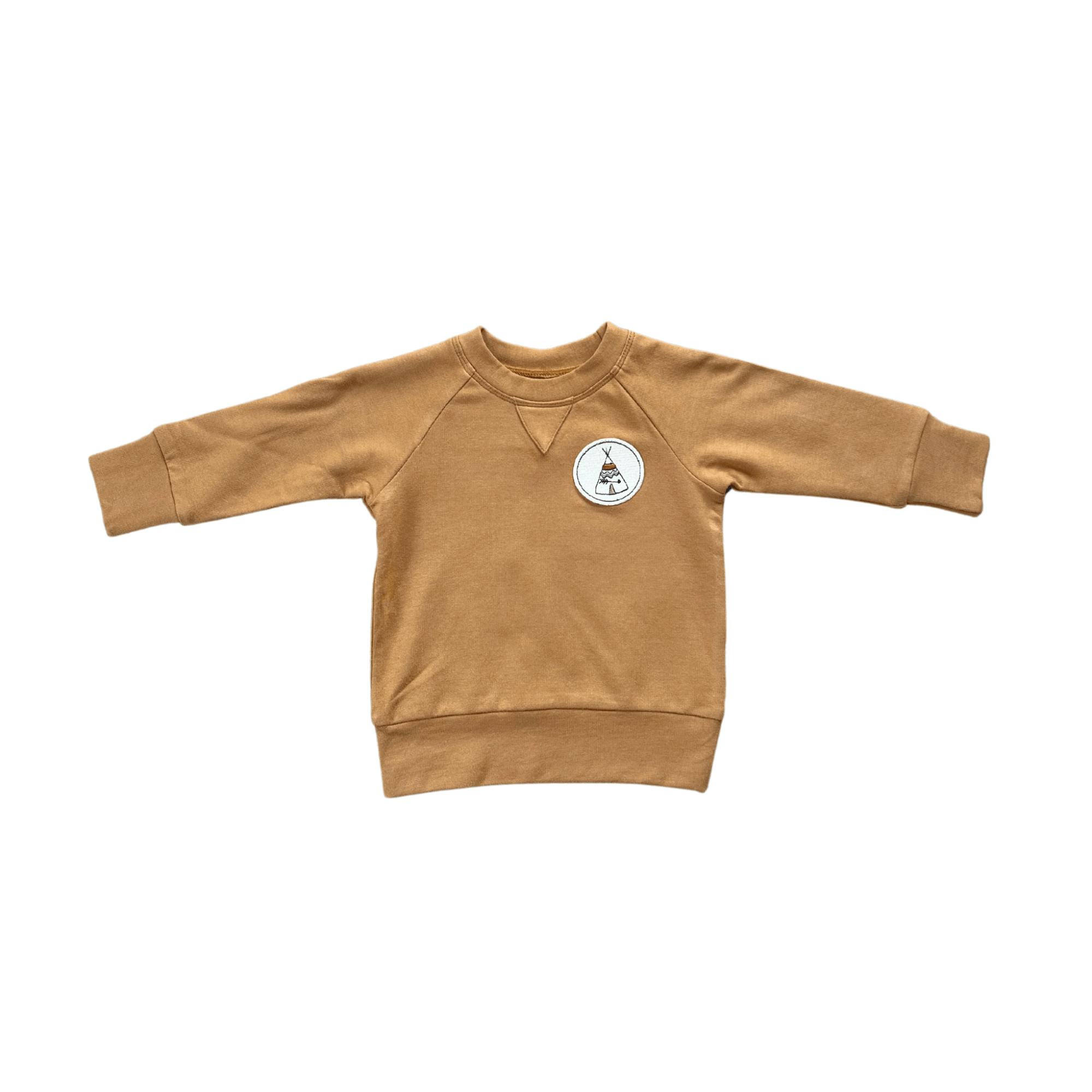 Girl's Raglan Sweatshirt Slate Daisy