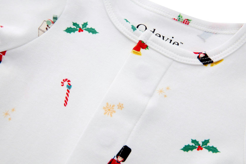 Organic Cotton Magnetic Footie Pajama - London