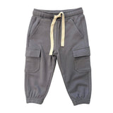 Boys Cargo Pants in Tornado Gray