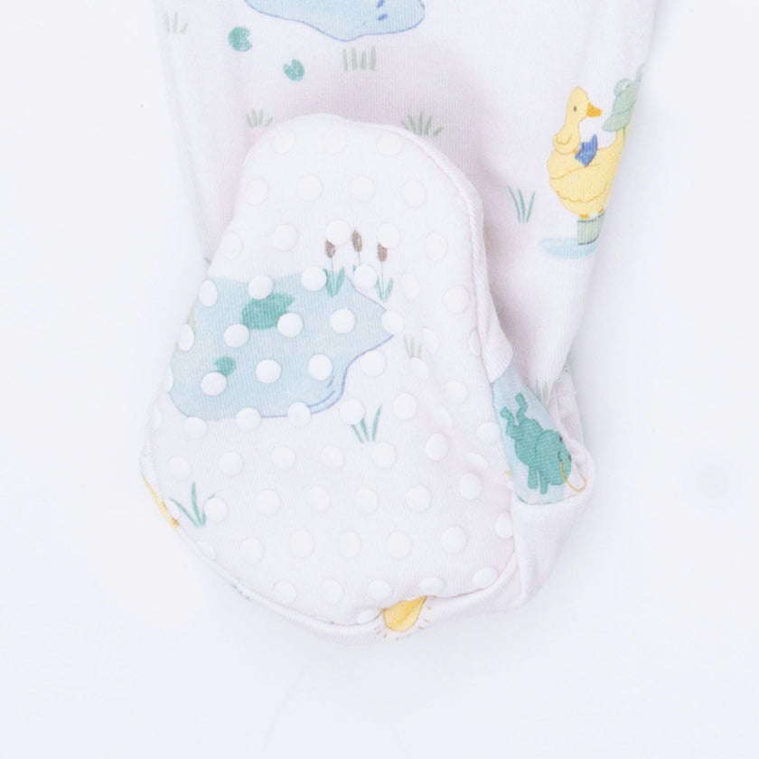 Frog and Duck Pond - 2 Way Zipper Footie
