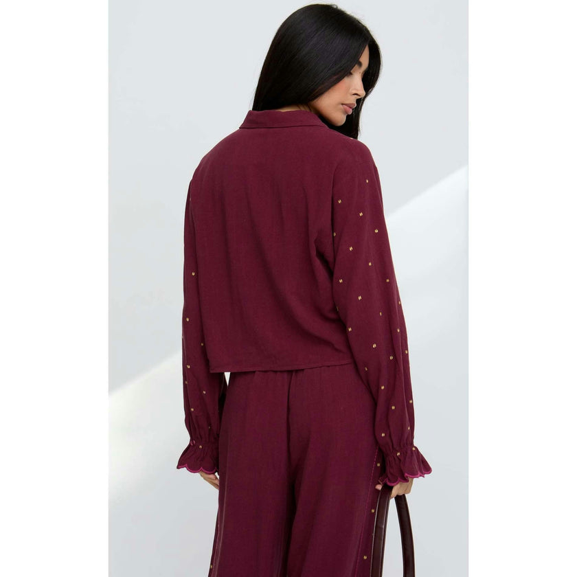 Penny Boxy Embroidered Shirt