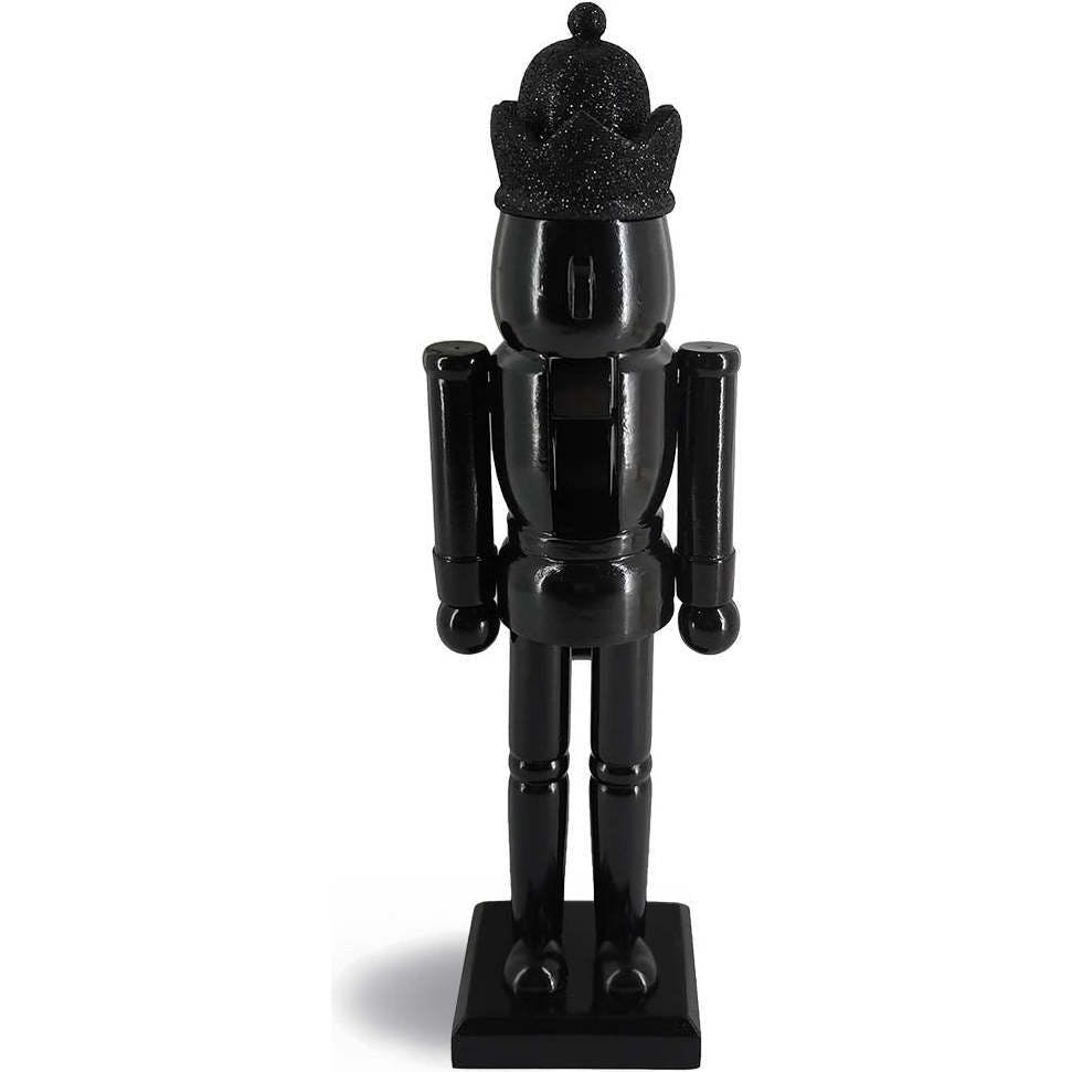 Minimalist Christmas Mantle King Nutcracker Solid Black