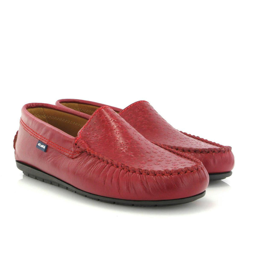 Plain 015 Walker Moccasins, Red Sierra Antik With Stars