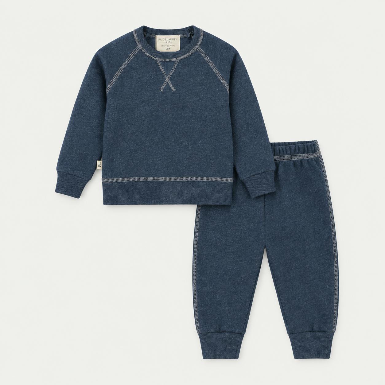 Heathered Vintage Sherpa Sweatshirt + Sweatpant Set