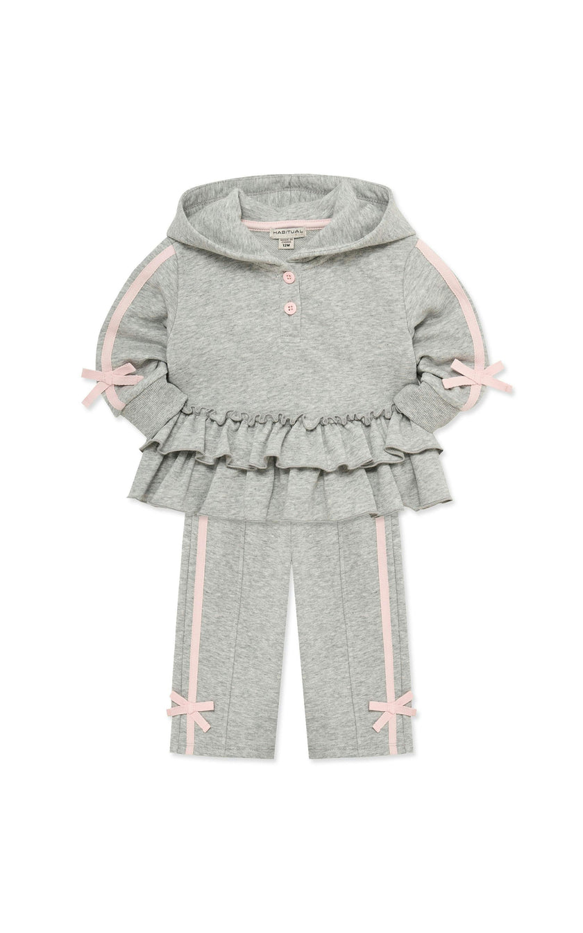 Ruffle Peplum Hoodie Pant Set (12-24M)