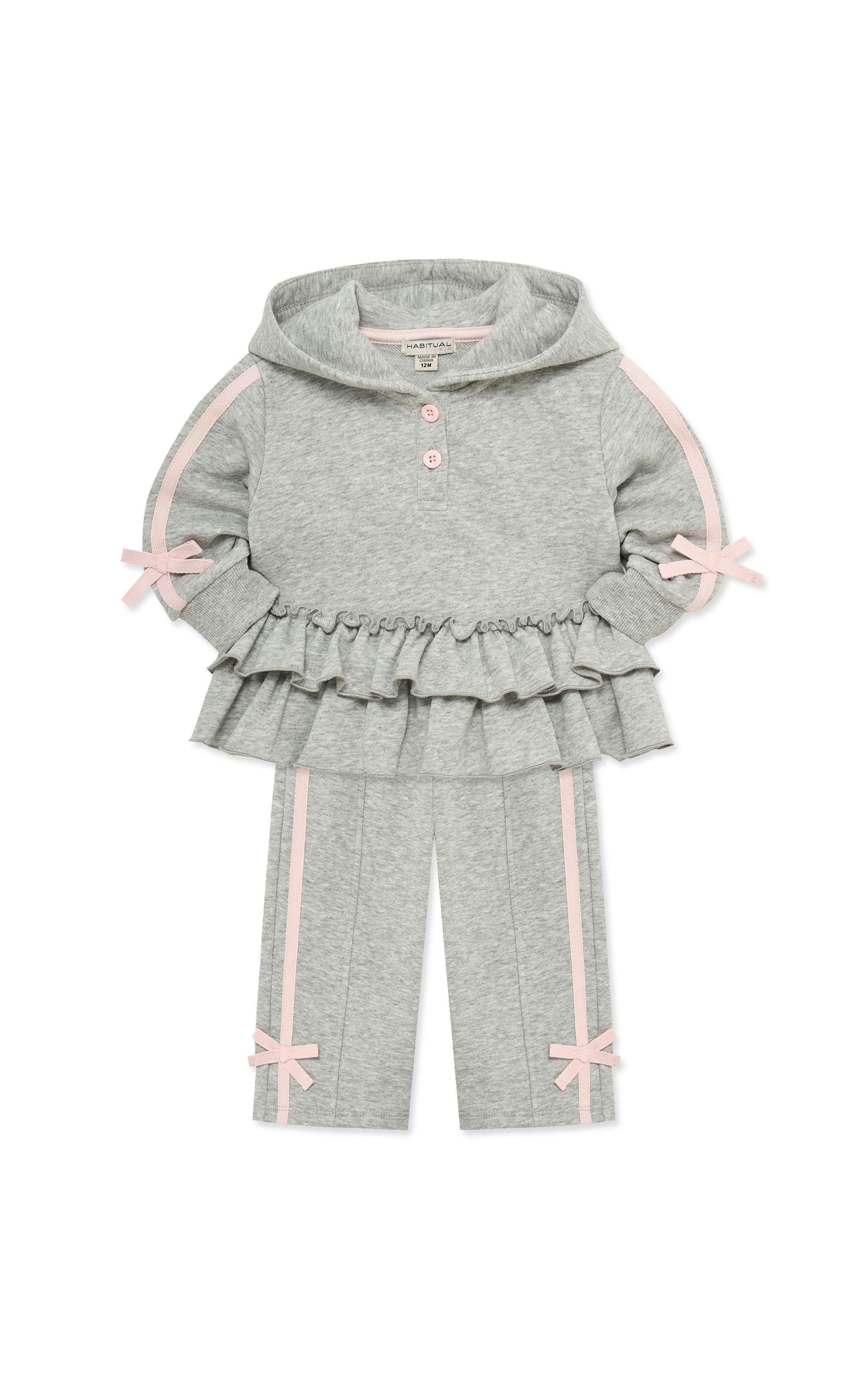 Ruffle Peplum Hoodie Pant Set (2T-4T)
