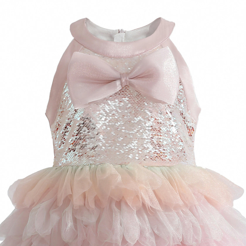 Light Pink Sylvette Sequin Tulle Dress