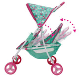 Mint Heart: Doll Stroller - Twin Tandem