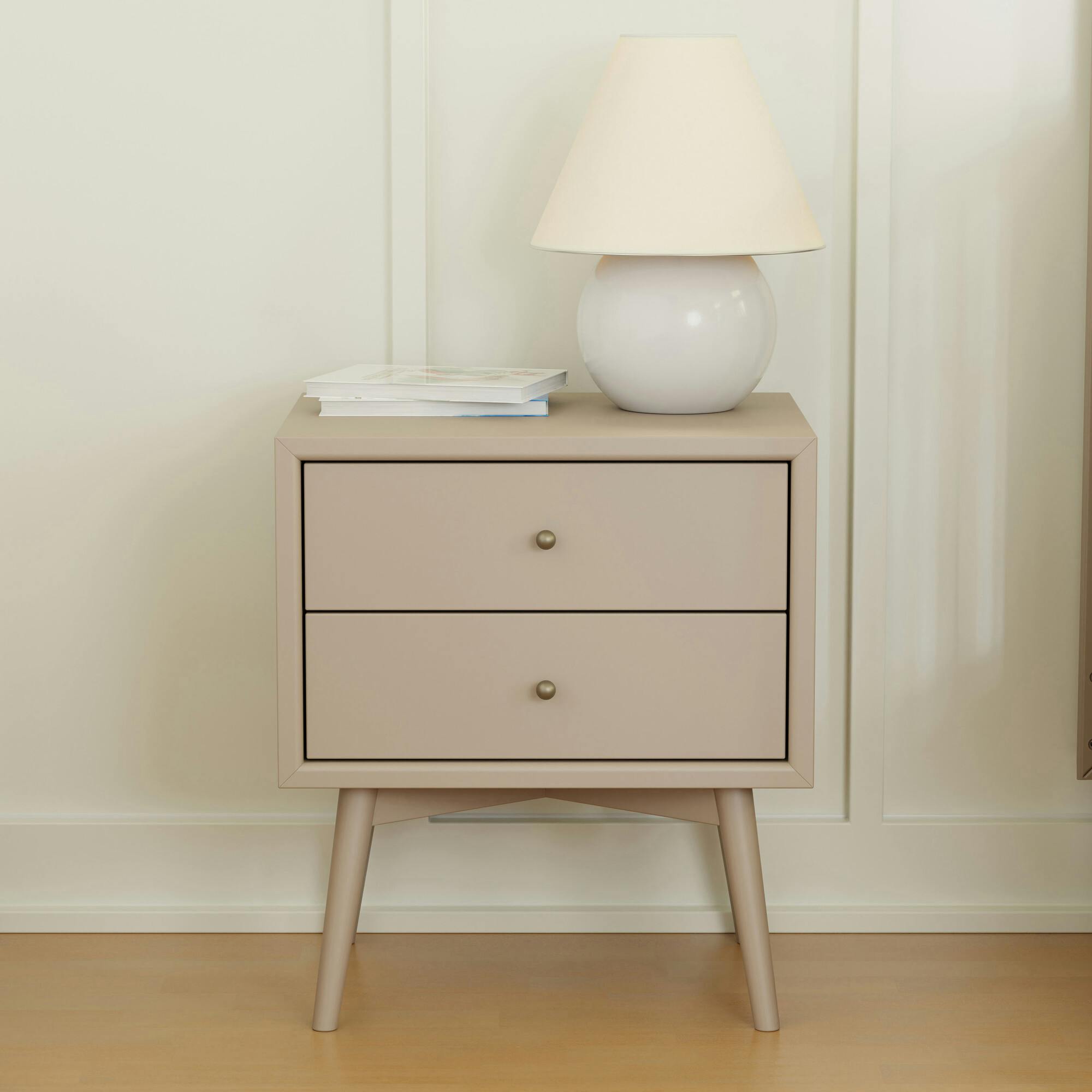 Palma Assembled Nightstand in Taupe