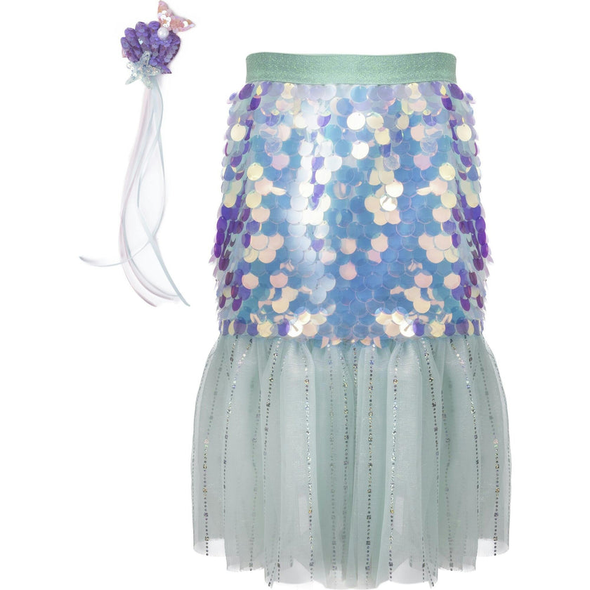 Bling Bling Mermaid Skirt & Hairclip Set