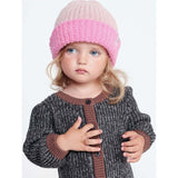 Baby Girls 2-Tone Ribbed Beanie