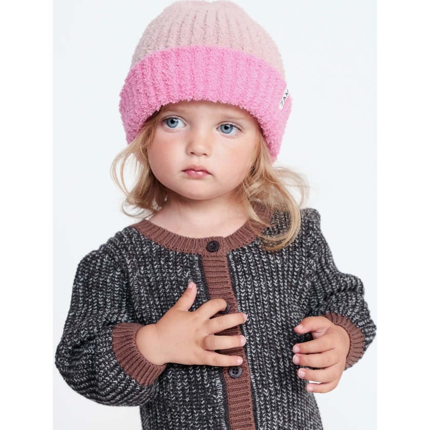 Baby Girls 2-Tone Ribbed Beanie