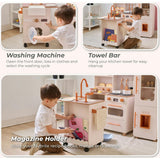 Teamson Kids Little Chef Savannah Wooden Play Kitchen with 21 Accessories