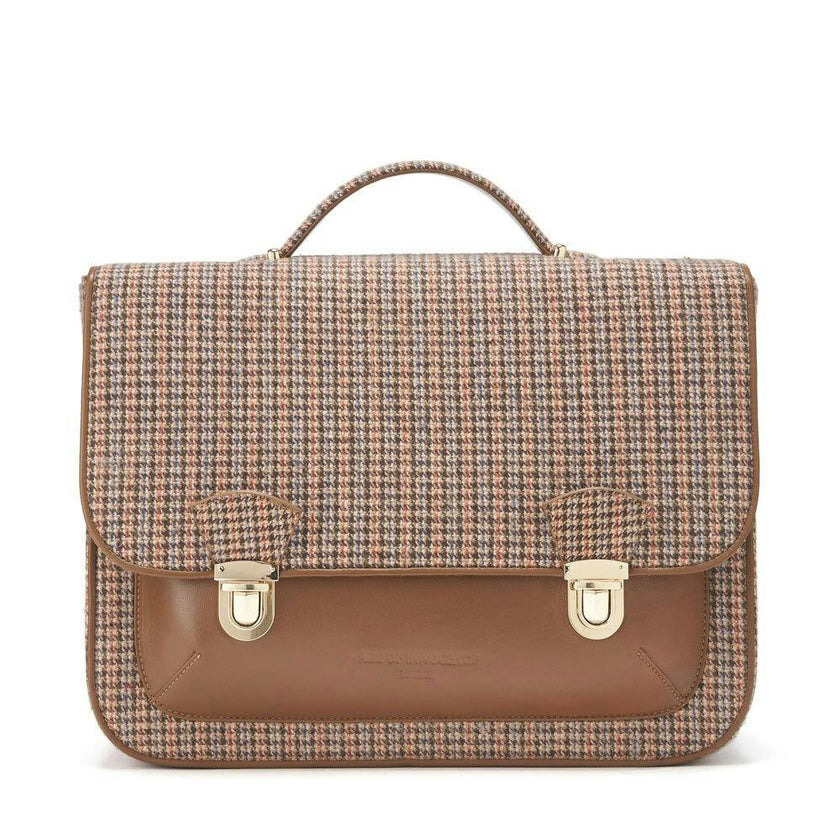 Boston Plaid Adjustable Shoulder Strap Schoolbag
