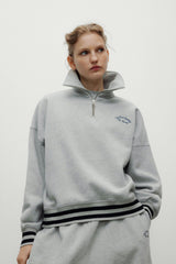 Mochi Woman Polo Light Grey Melange